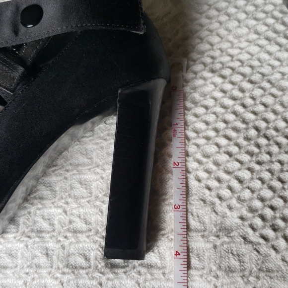 Colin Stuart Black Satin Ballet Heels - Picture 8 of 8